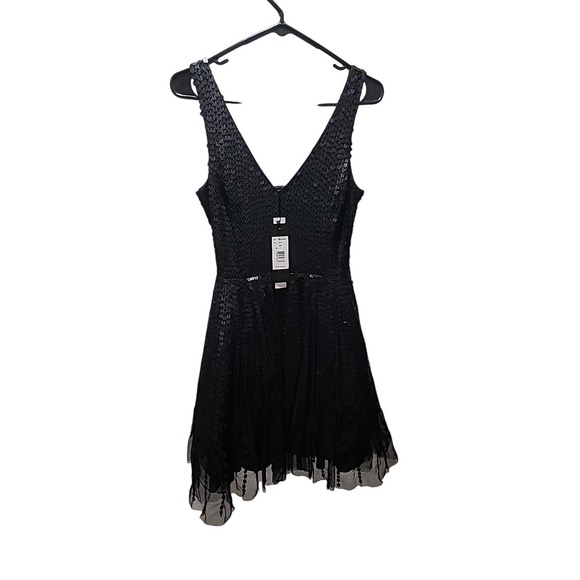 Parker Black Lace And Sequin‎ Sleeveless Dress Women's 4 Black - Picture 1 of 2